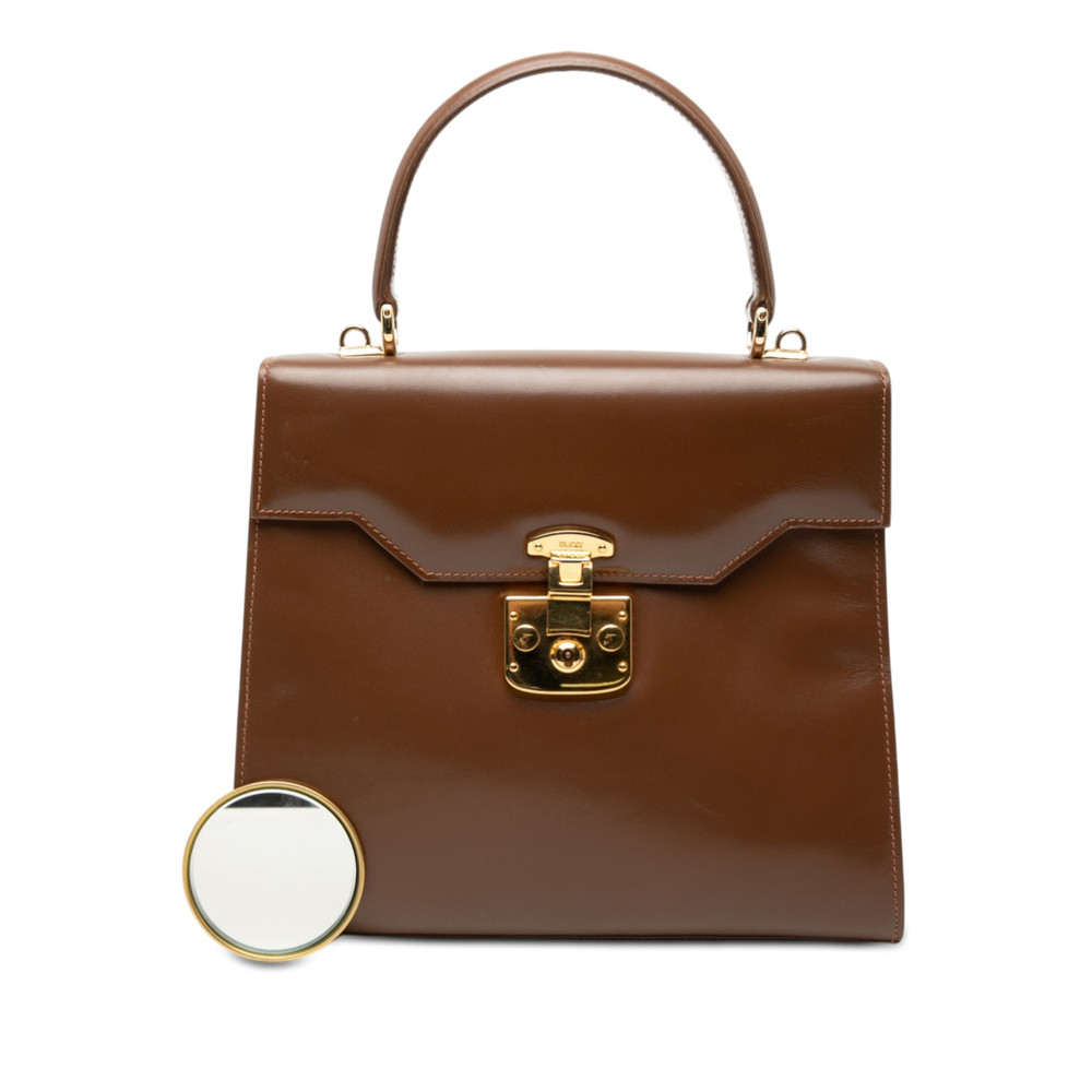 Pre-Loved Gucci Calfskin Lady Lock Satchel - Picture 8 of 8